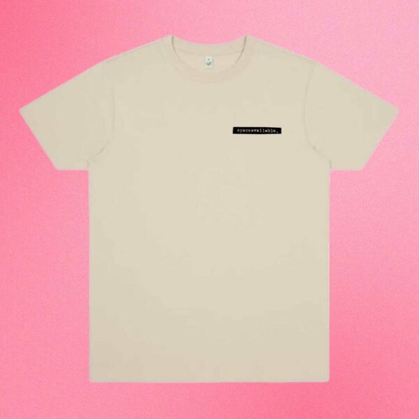 Beige T-Shirt P.O. Box spaceavailable