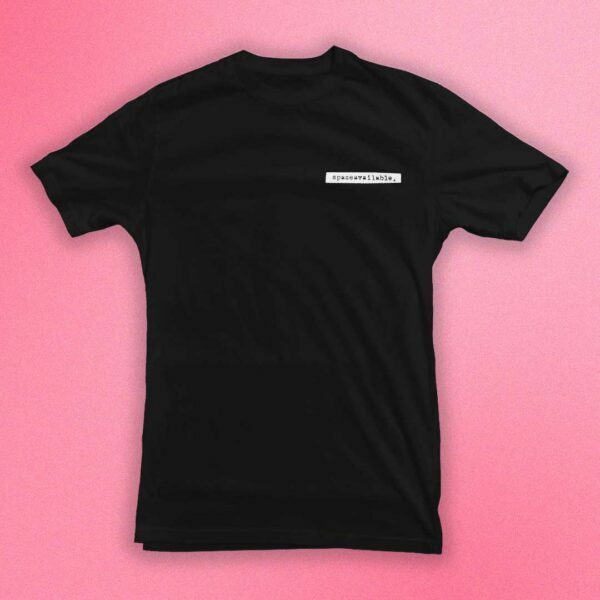 Black T-Shirt P.O. Box spaceavailable