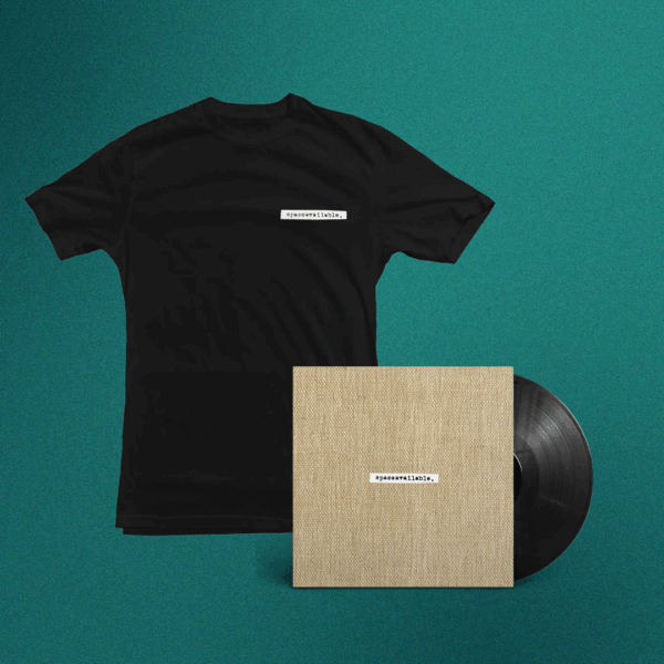 P.O. Box - spaceavailable vinyl + black shirt bundle